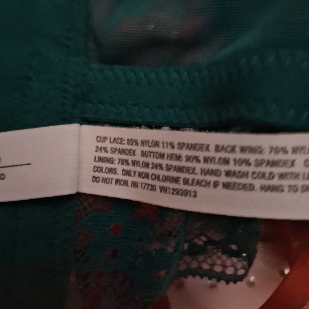 Women's Lace Bralette Teal 1X Nwt - Picture 5 of 5